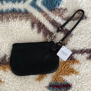 Coach black wristlet